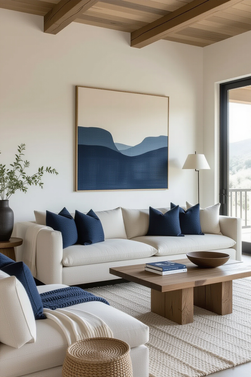 organic living room, modern rustic living room, neutral living room, earth tones living room, comfy modern home