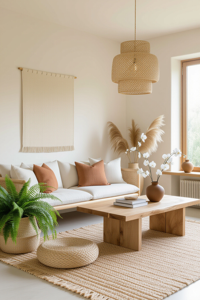 japandi house, japandi design, japandi nordic interior, japan scandinavian interior, rustic japandi interior