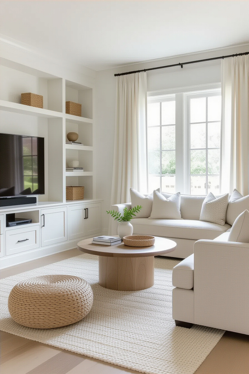 Serene Sanctuary: Get Inspired by this Cozy & Organized Living Room Design
