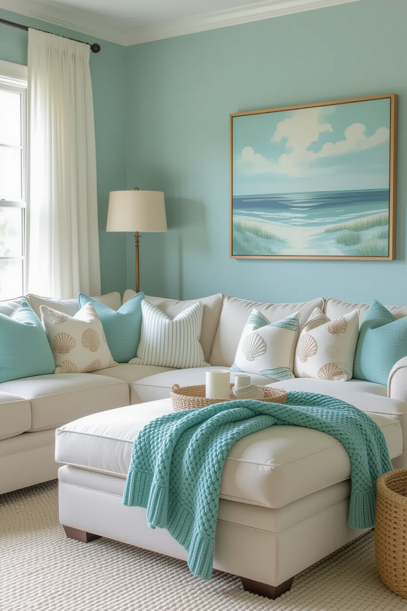 cozy living room with carpet, small living room, tiny space living room ideas, cozy living room inspiration, coastal living room