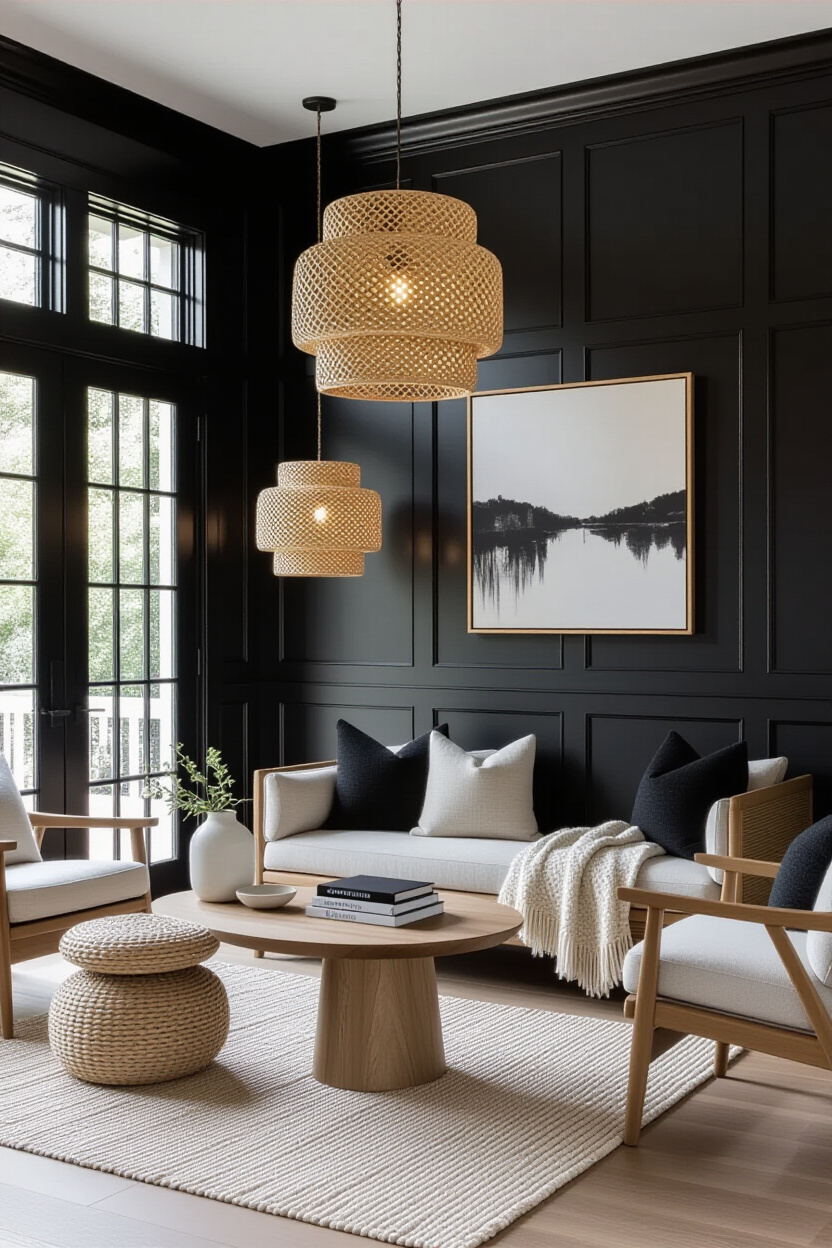 Black Feature Wall