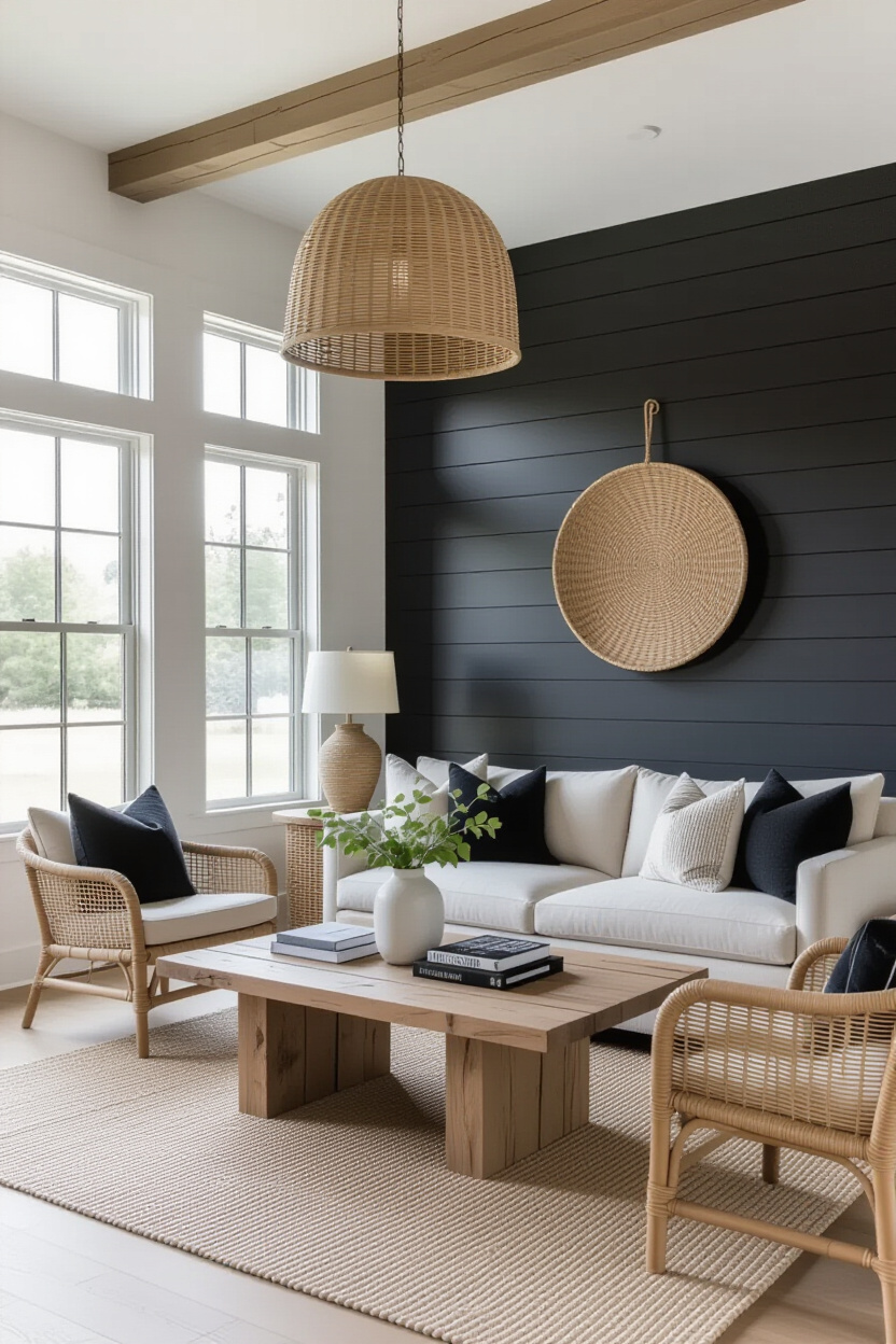 Black Feature Wall