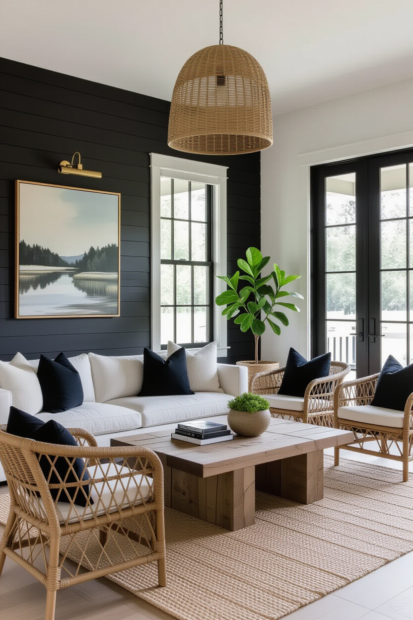 Black Feature Wall