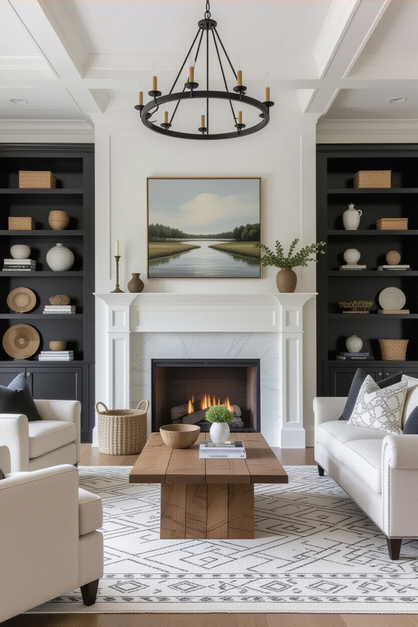 Black Walls Living Room