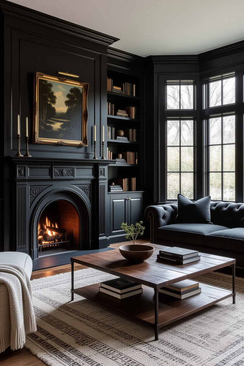 All Black Living Room Decor