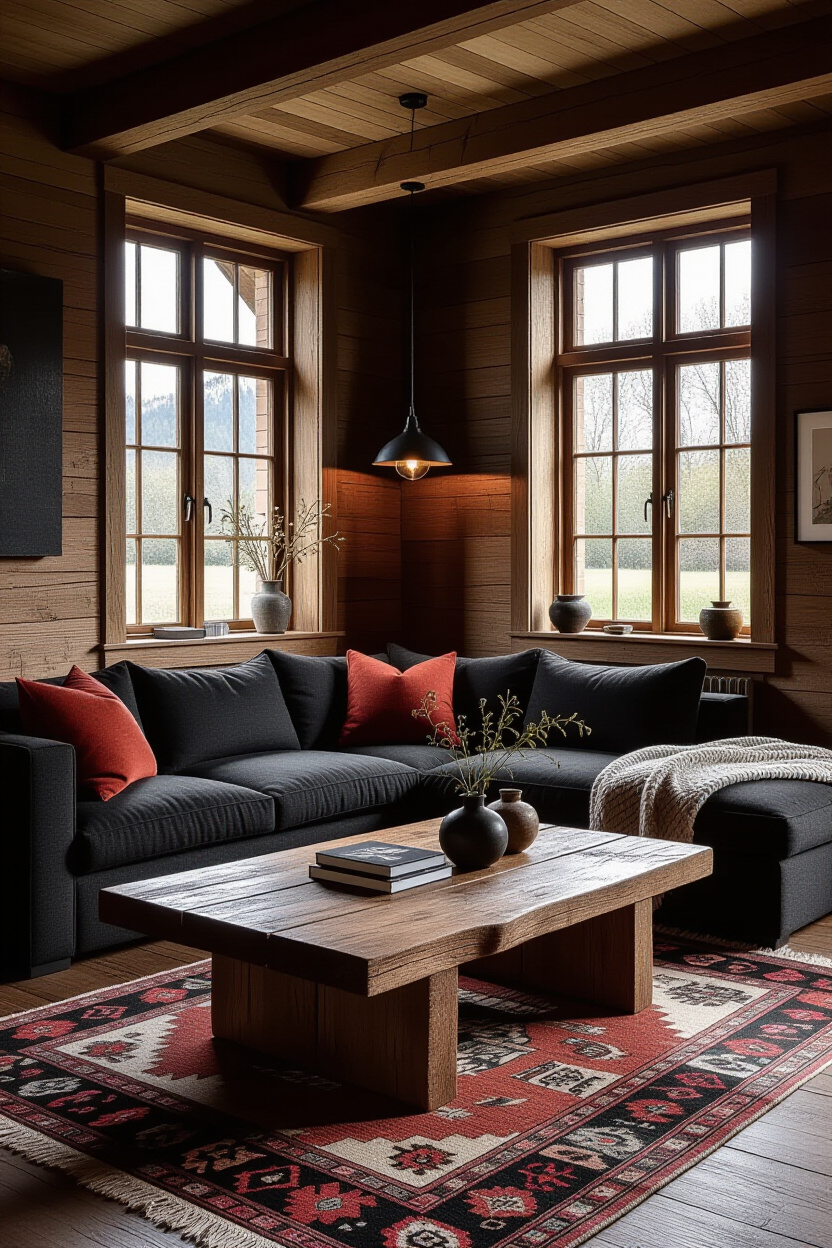 Black Couch Living Room