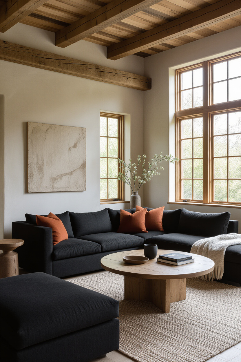 Black Couch Living Room