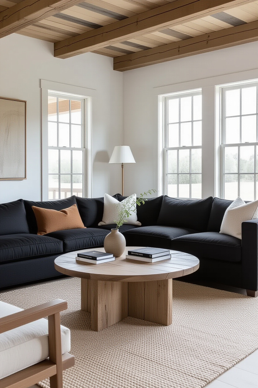 Black Sofa Living Room Decor
