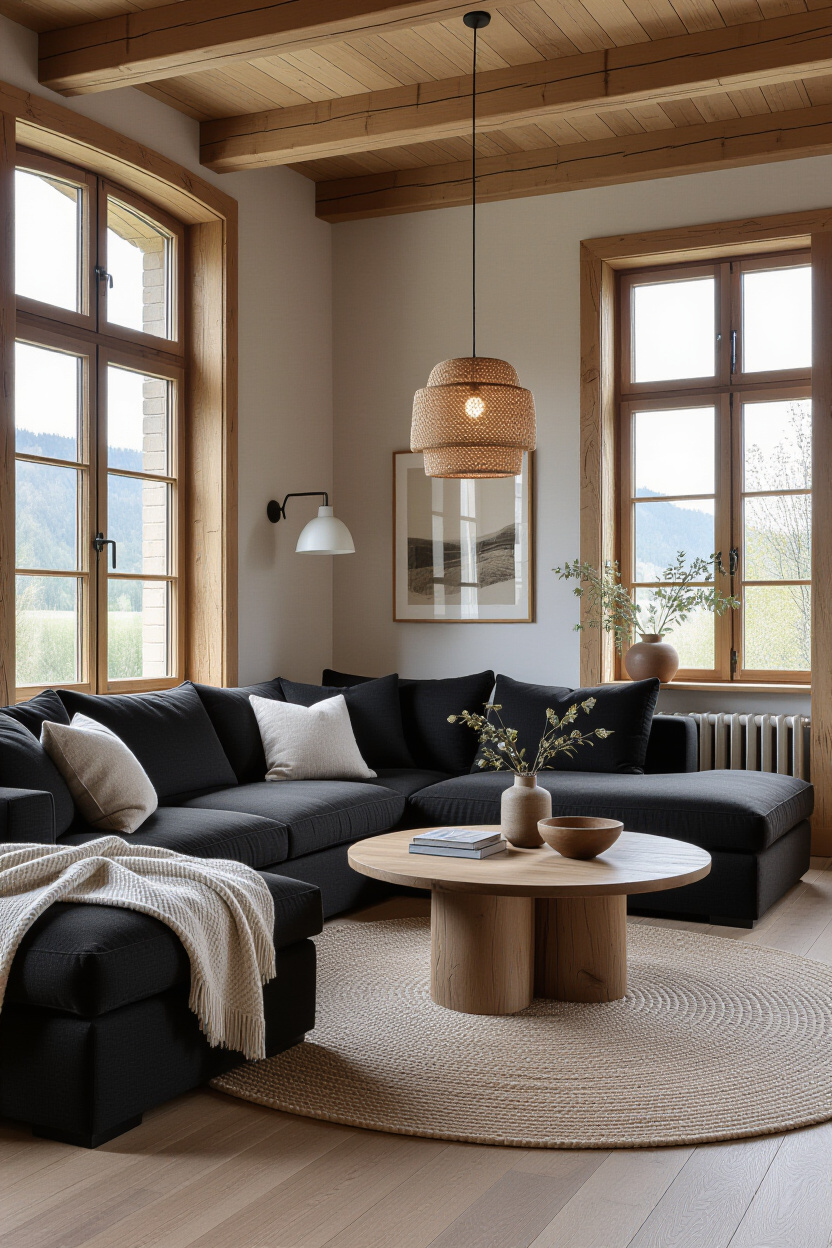 Brown Living Room