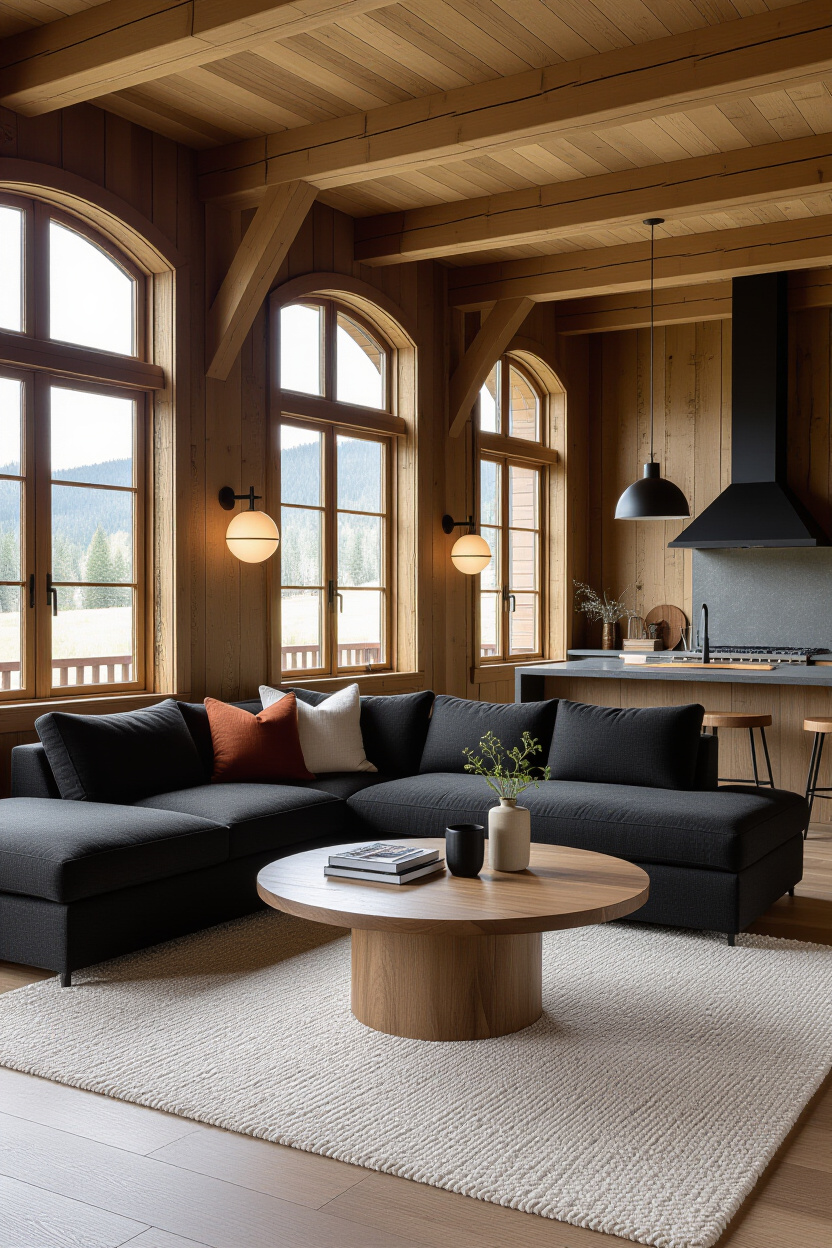 Brown Living Room