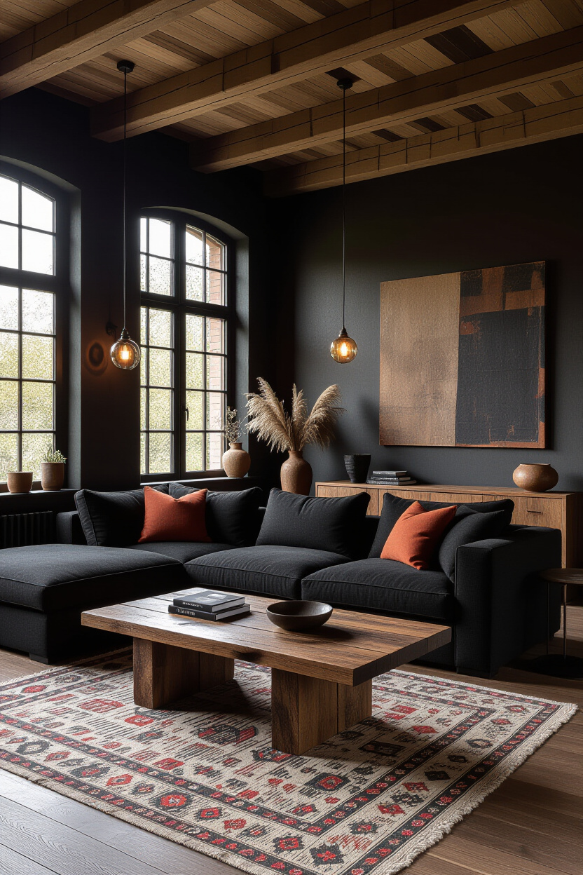 Brown Living Room
