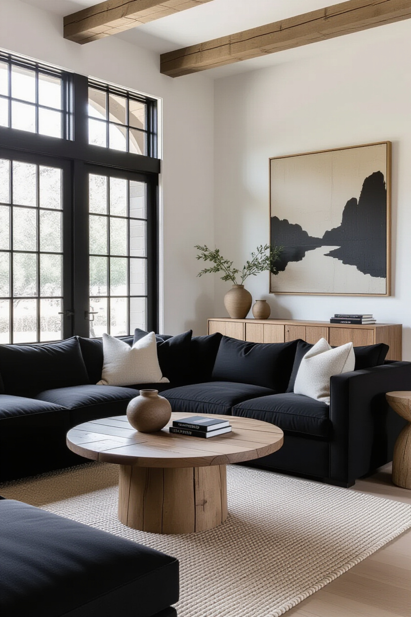 Brown Living Room