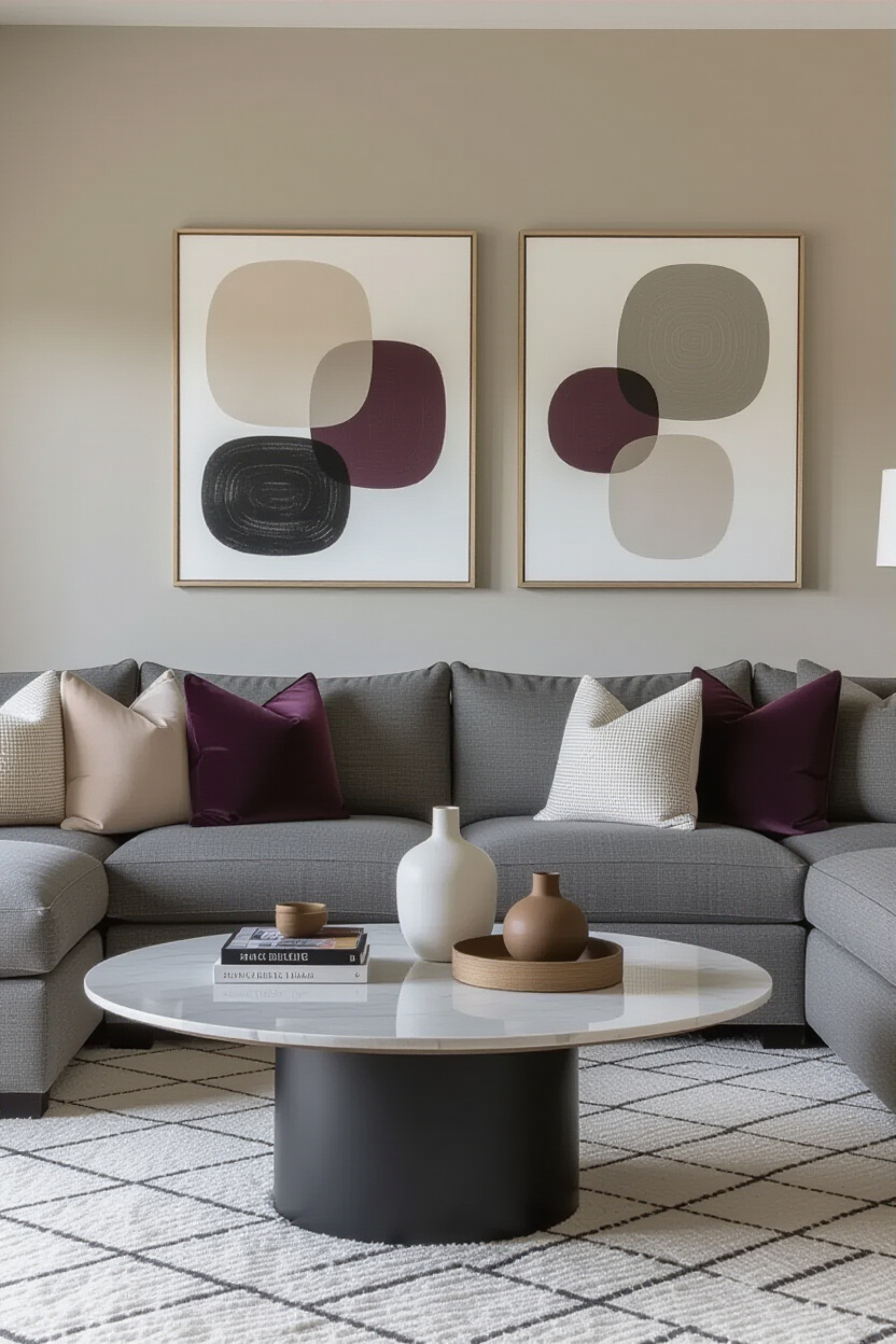 DESIGNER ARTWORK LIVING ROOM STYLE