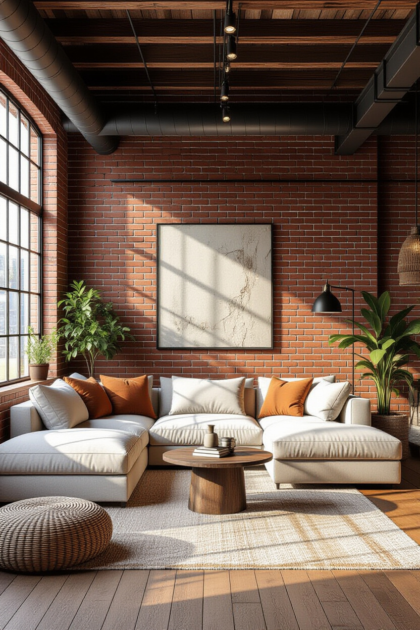 Living Room Decor Brown Couch