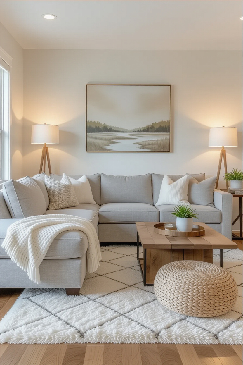 PEACEFUL SOFT GREY LIVING ROOM