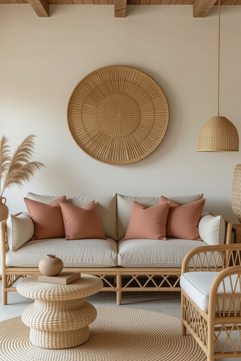Rattan Living Room Texture