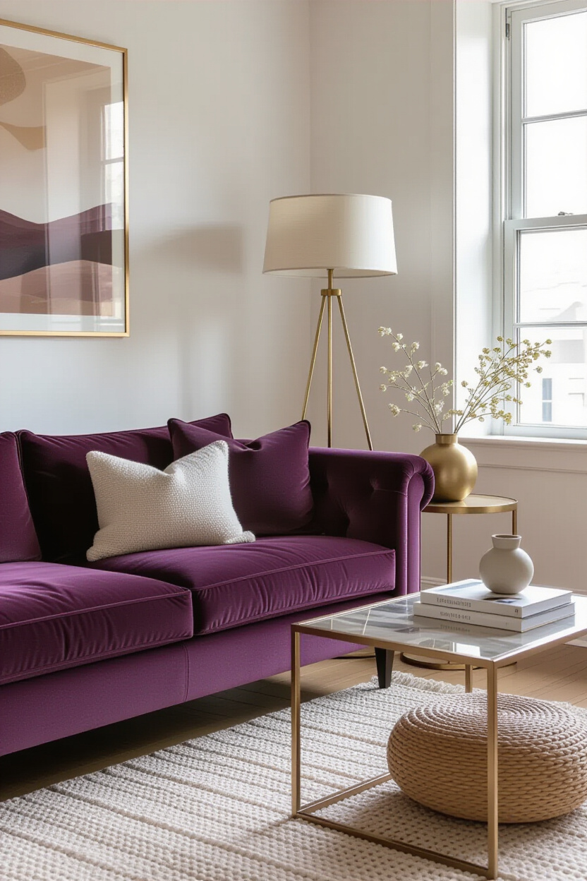 Velvet Living Room Luxury