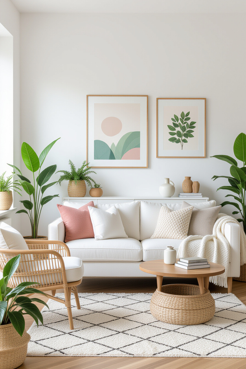 Achieving an Aesthetic Living Room with a White Sofa