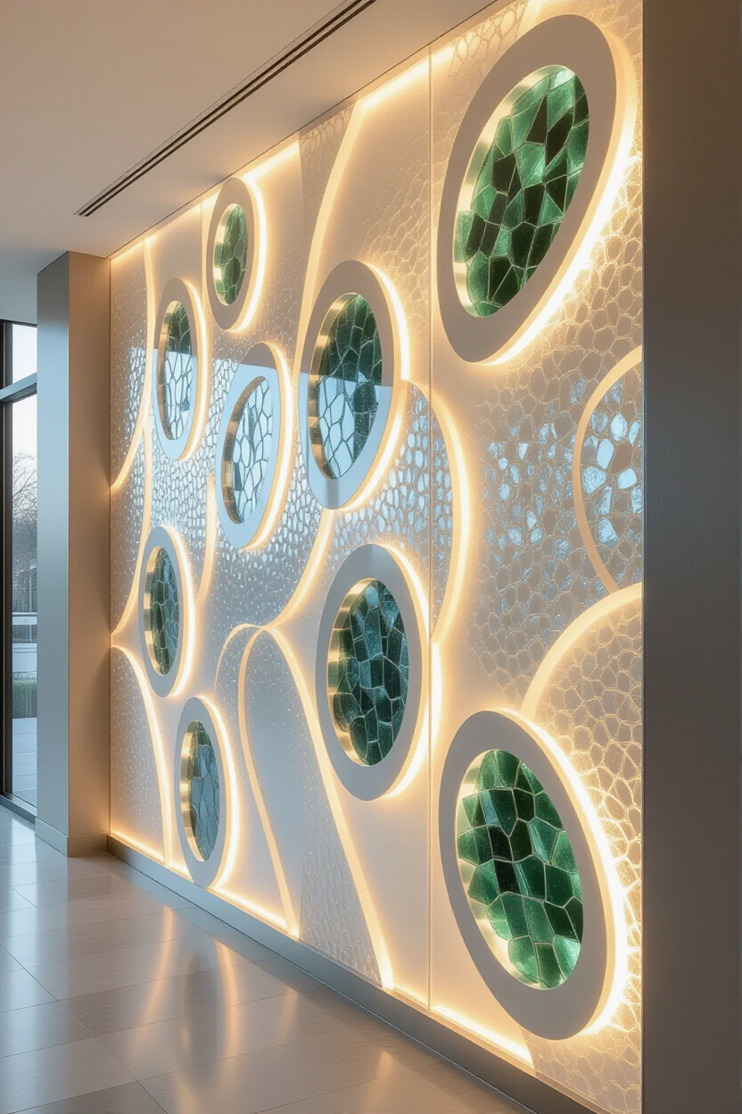 Avant-Garde Backlit Translucent Wall Paneling