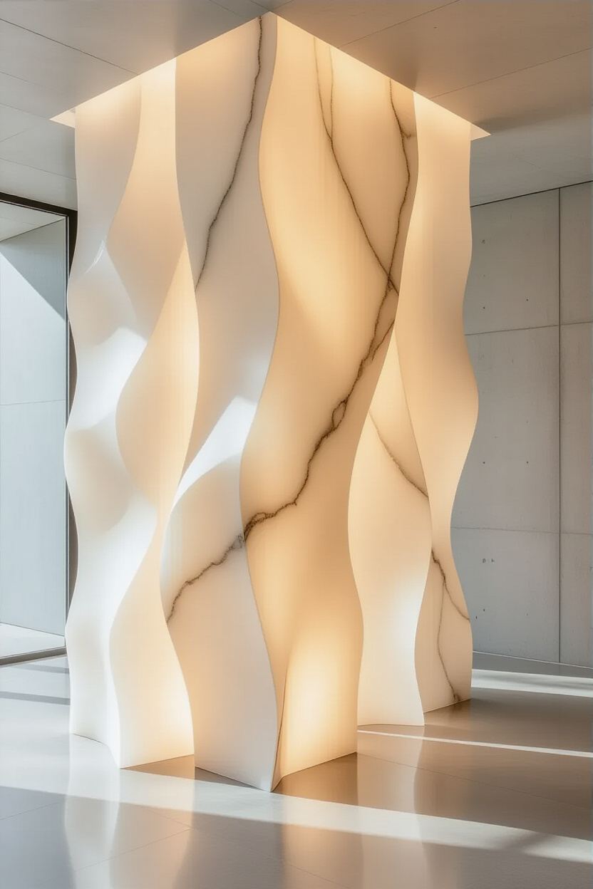 Backlit Translucent Wall Paneling For Modern Homes