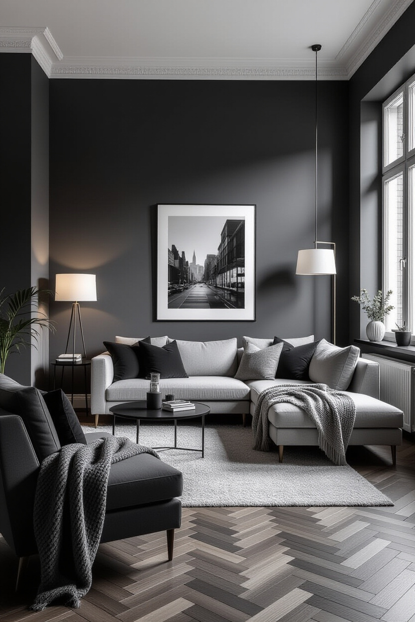 Black and White Aesthetic Living Room