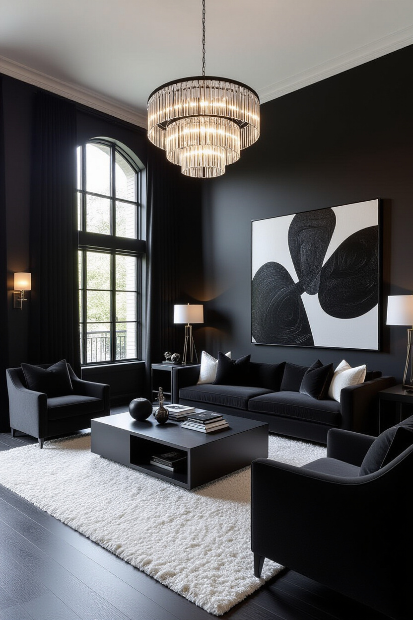 Black and White Living Room Ideas for a Bold Statement