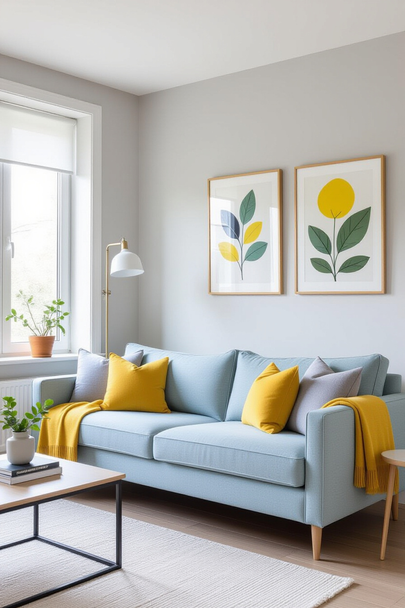 Blue Couch: Living Room Colour Schemes