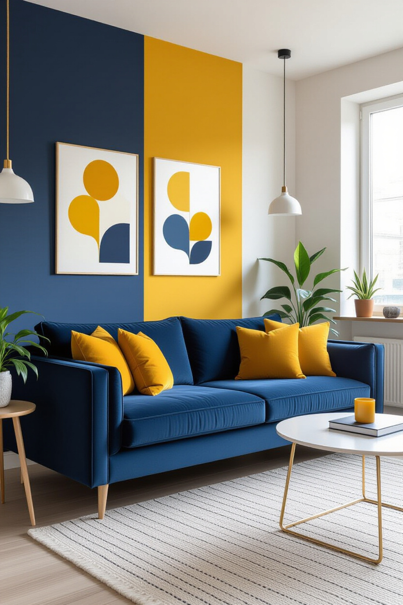 Blue Sofa: Living Room Color Combinations