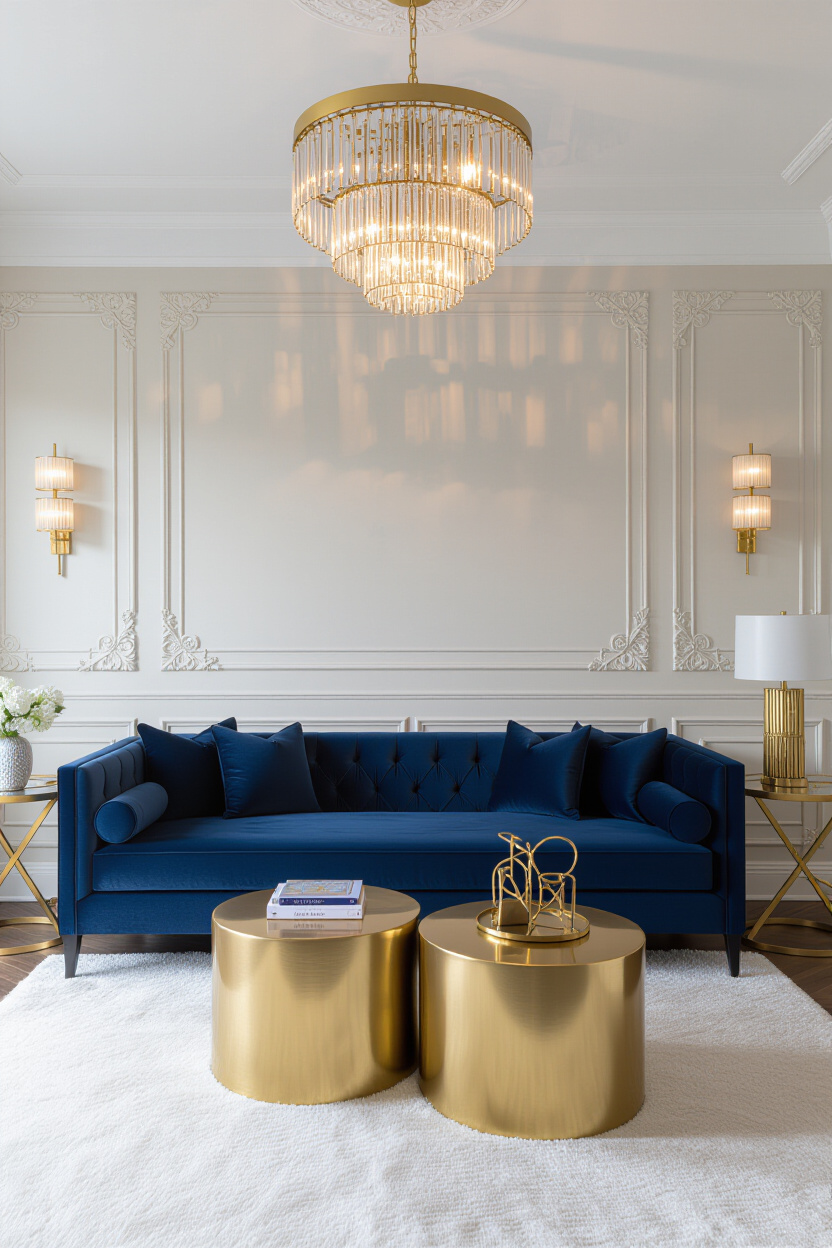 Blue Velvet Couch: Living Room Ideas