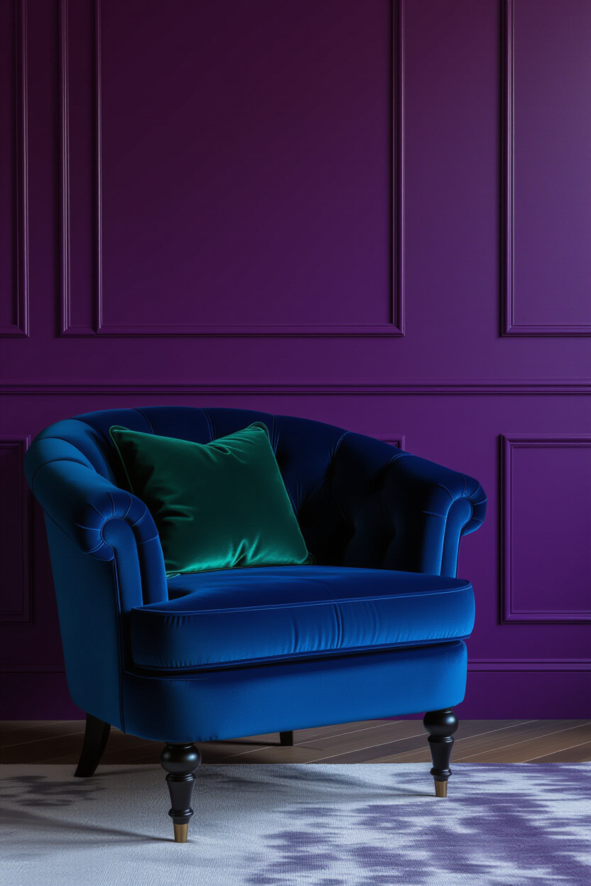 Bold Jewel Tone Living Room Inspo