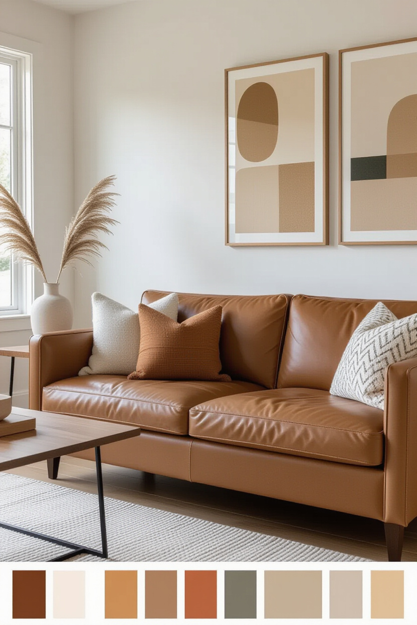 Brown Leather Couch Living Room Decor Colour Schemes: Harmonious Hues
