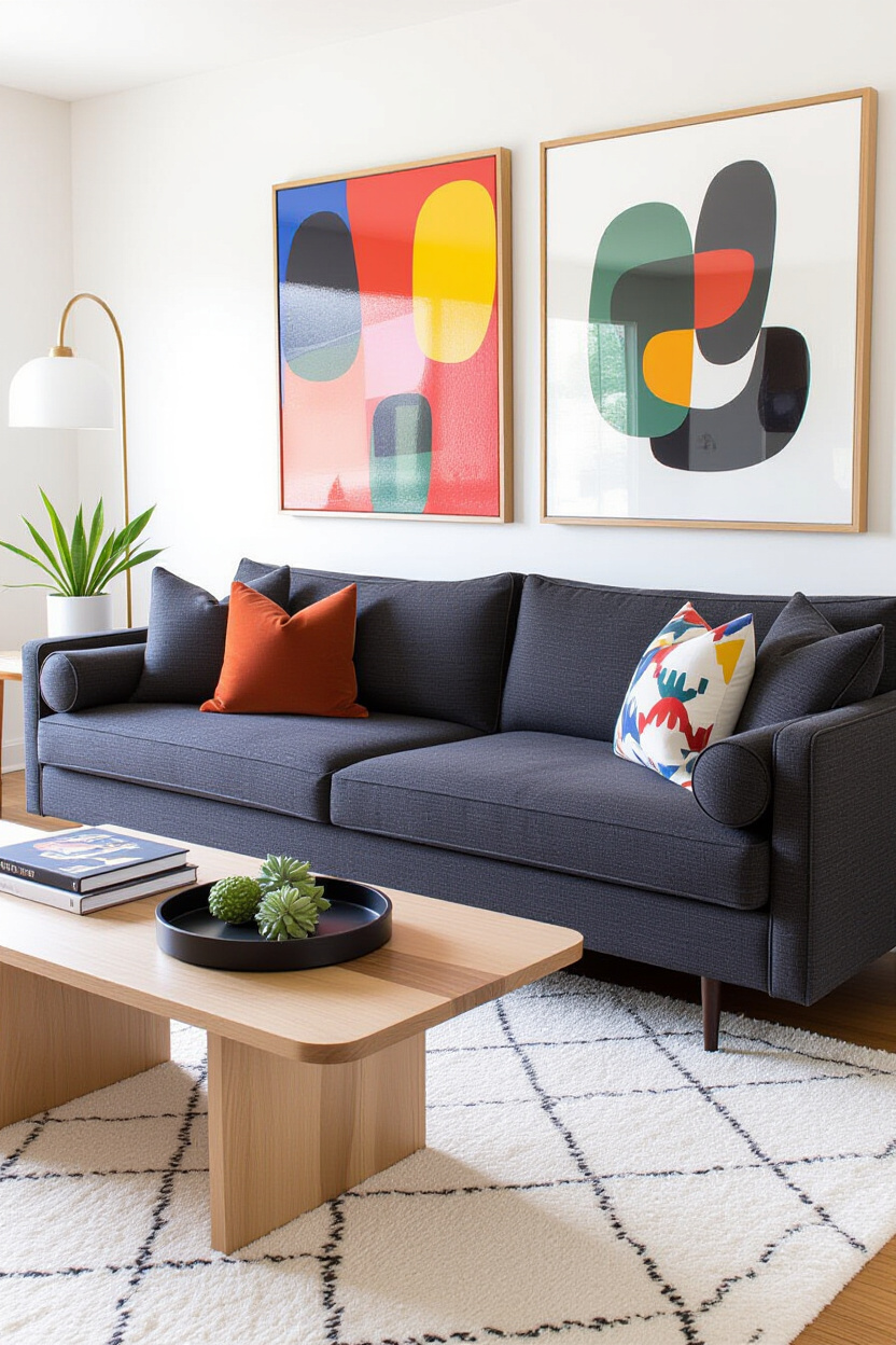 Charcoal Couch: Living Room Inspiration