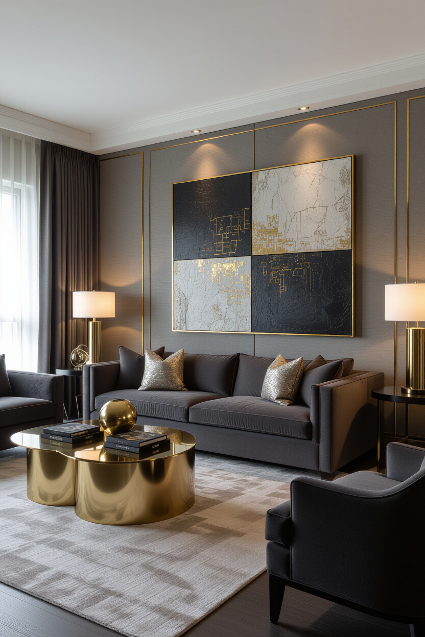 Charcoal Couch Styling Living Rooms: Creating a High-End Feel