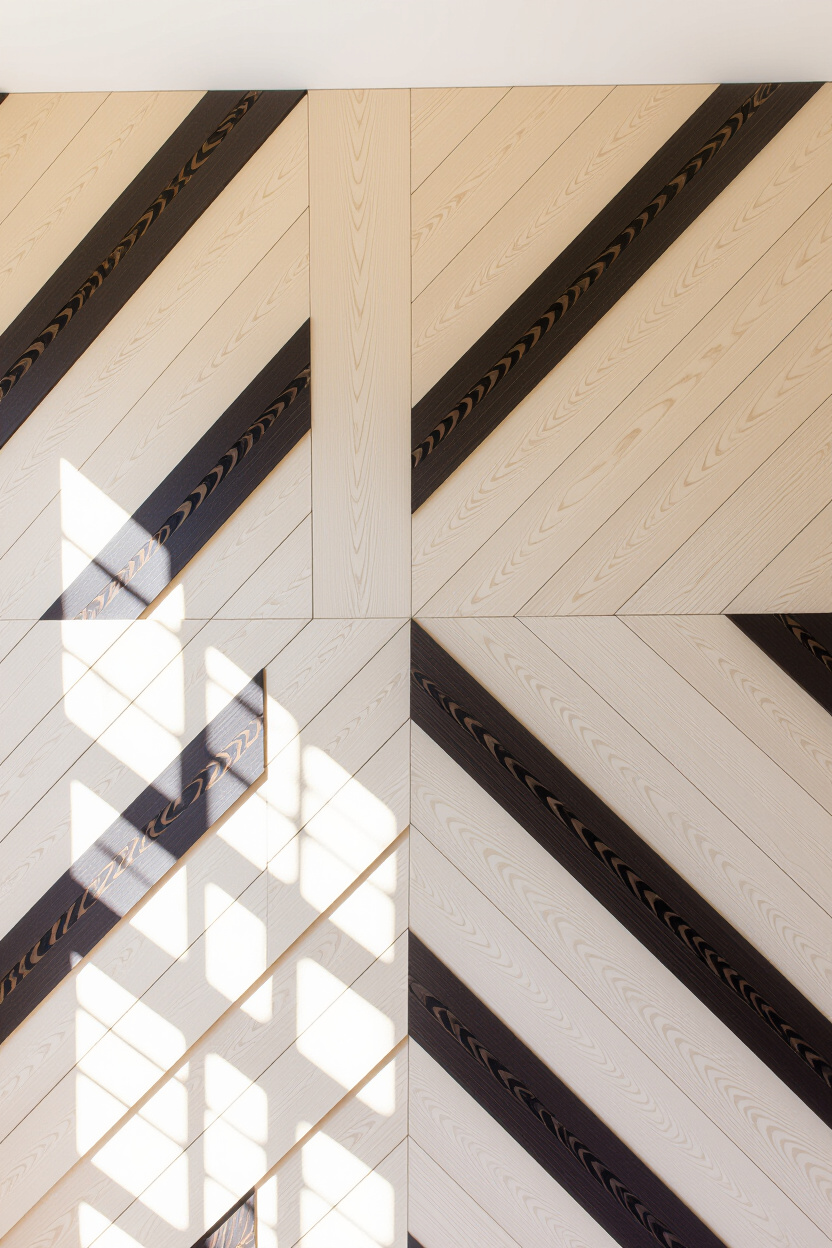 Chic chevron and geometric wood wall designs