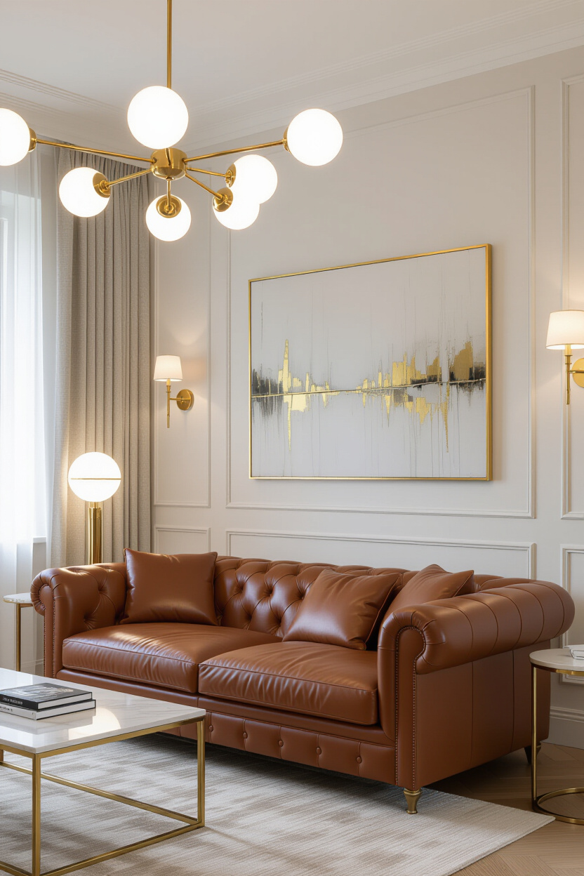 Cognac Couch Living Room Ideas: A Touch of Sophistication