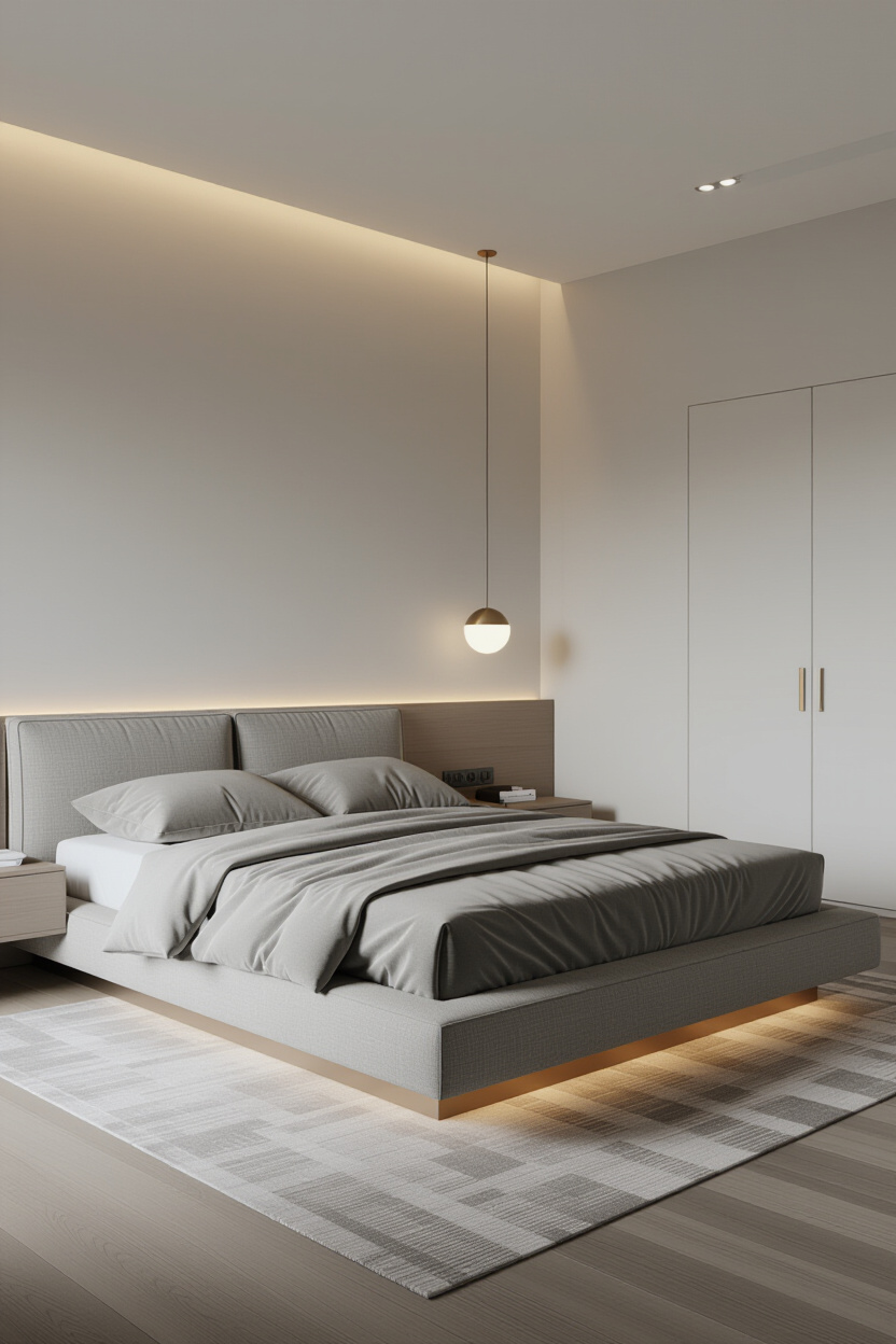 Contemporary Minimalist Bedroom: Sleek and Sophisticated