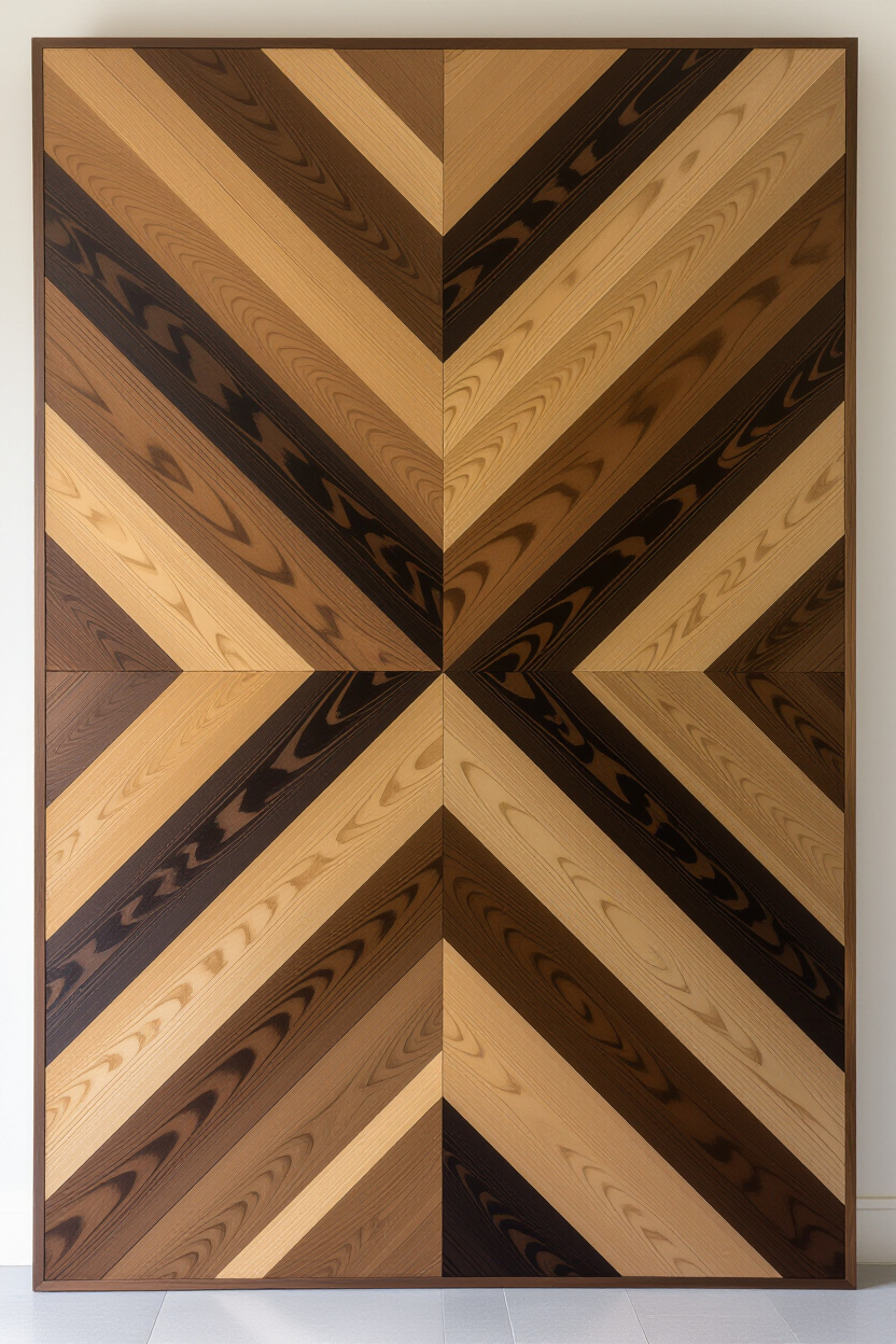 Creative chevron and geometric wood wall designs