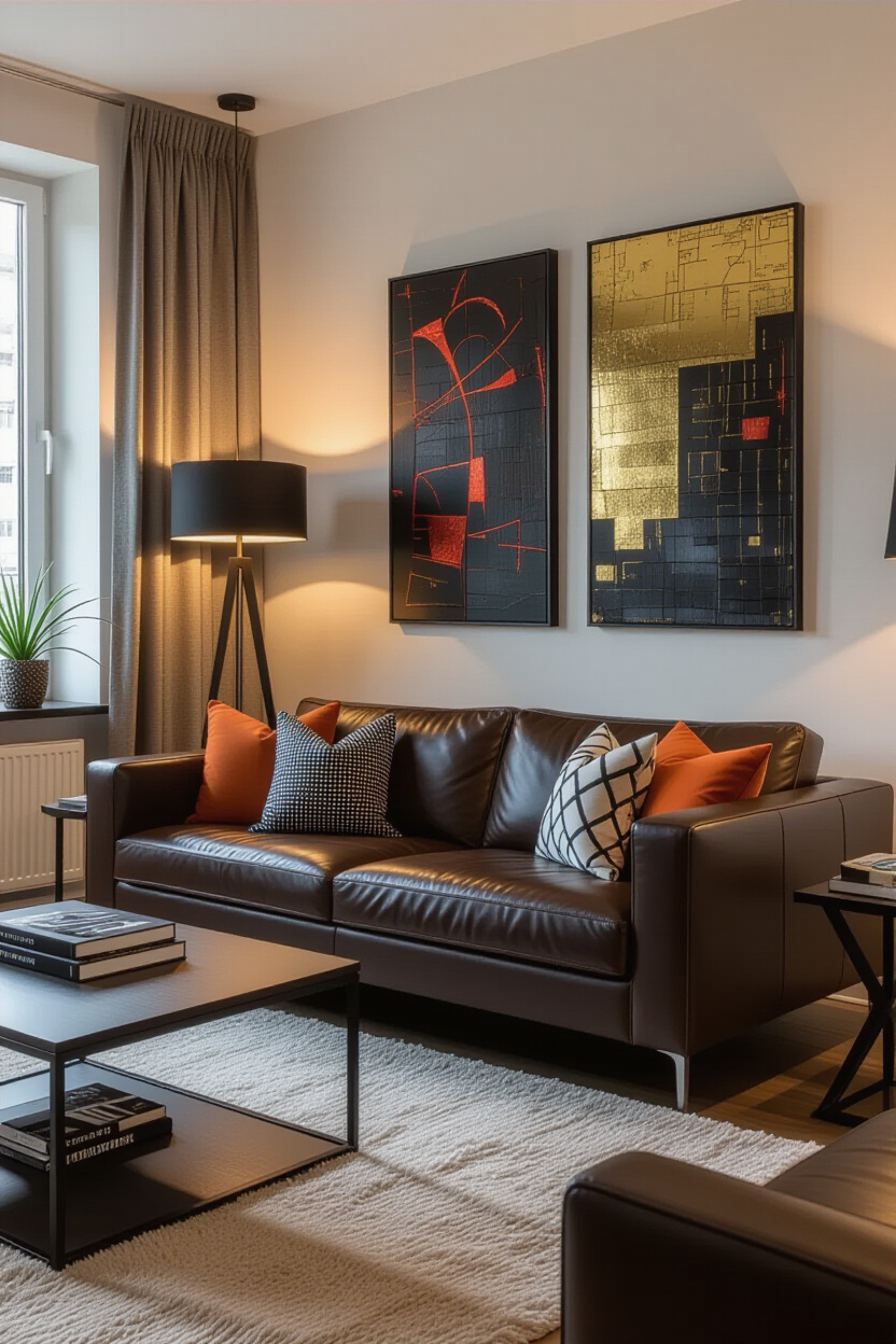 Dark Brown Leather Sofa Living Room: Design Inspiration