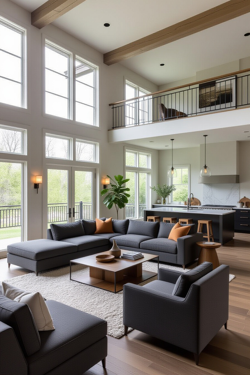 Dark Gray Sectional Living Room Decor: Maximizing Space