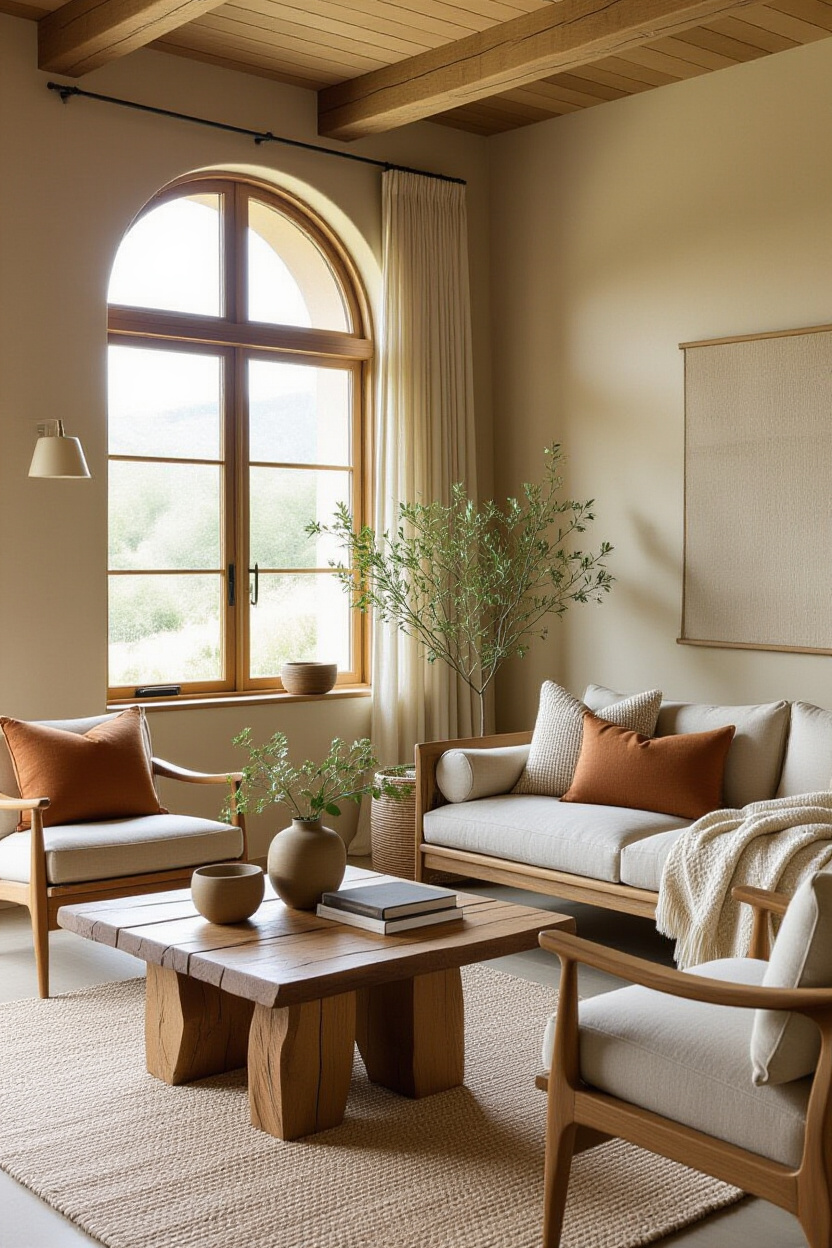 Earthy Tones for a Grounded Cosy Living Room