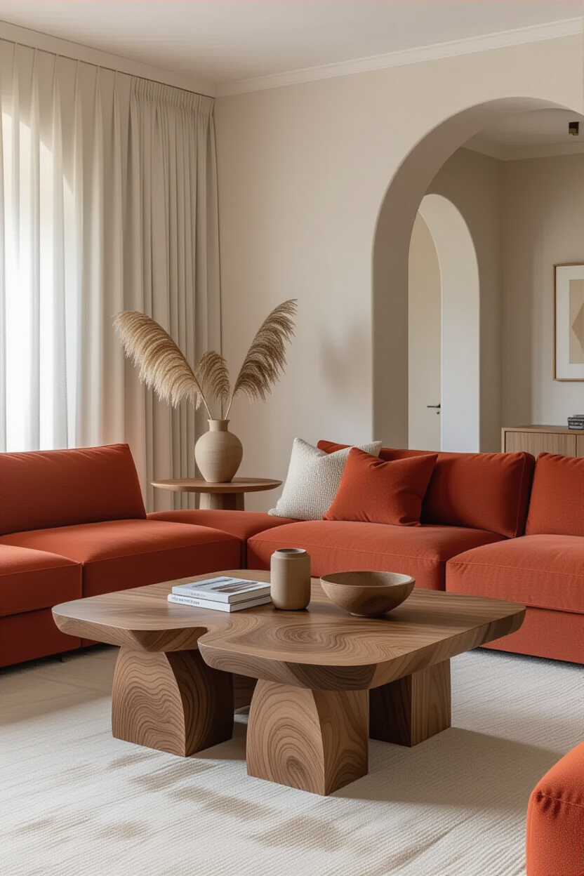 Earthy Tones Modern Living Room Decor