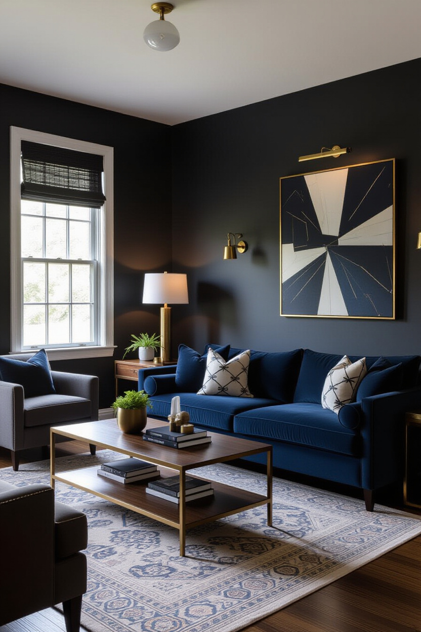 Embracing Dark Cosy Living Room Ideas for Drama