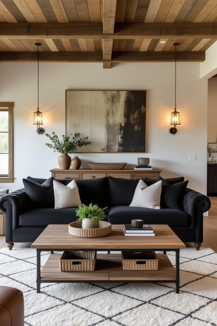 Farmhouse Living Room Wall Decor Ideas Behind Couch