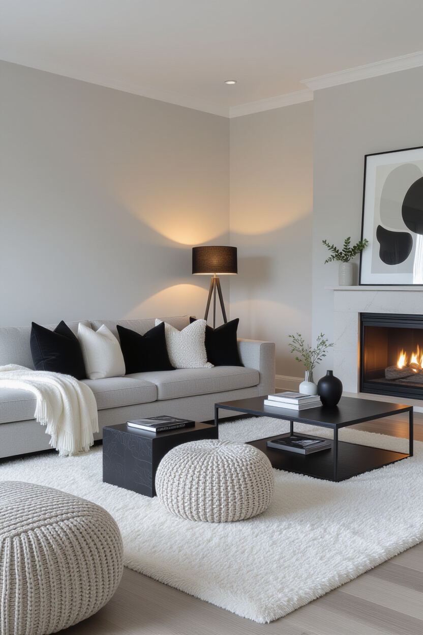 Grey Black and White Living Room Decor: Creating a Harmonious Room