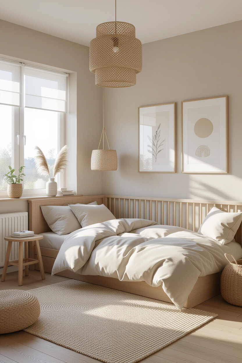 Japandi Small Bedroom Interior Design: Harmony and Simplicity