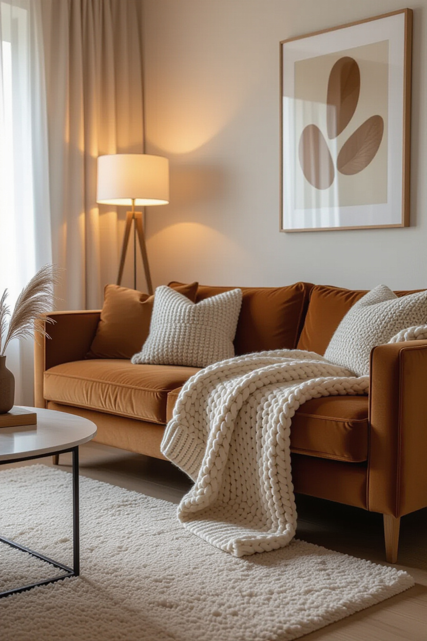 Layering Textures for a Snug Living Room