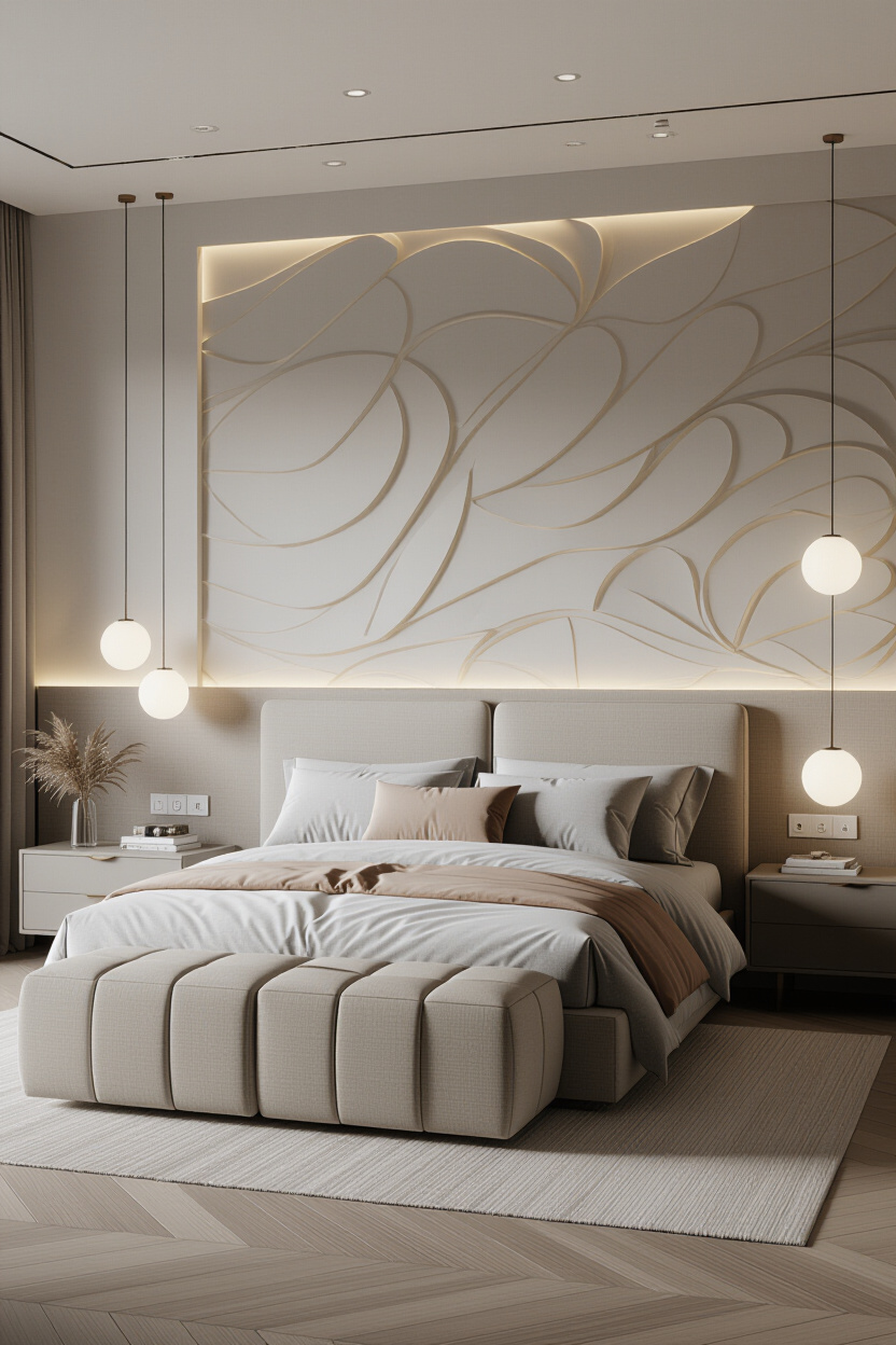 Mastering the Bed Back Wall Design for a Simple Bedroom