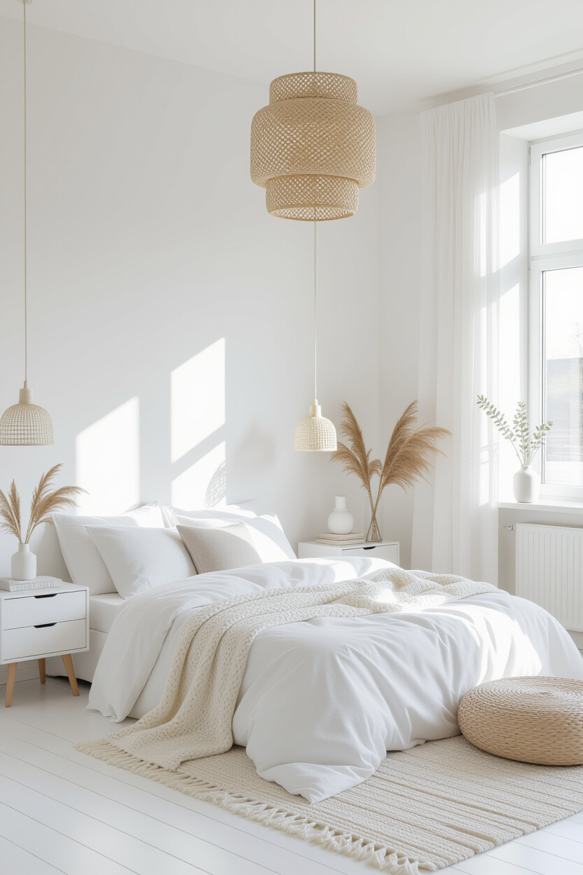 Minimalist Bedroom Cozy White Rooms: Serenity and Light