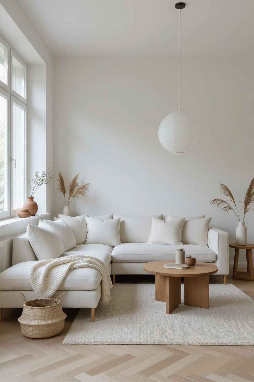Minimalist Living Room Designs Featuring White Couches