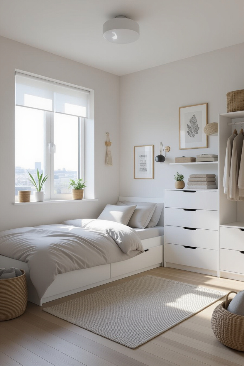 Minimalist Room Ideas Small Spaces Bedroom: Declutter and Design